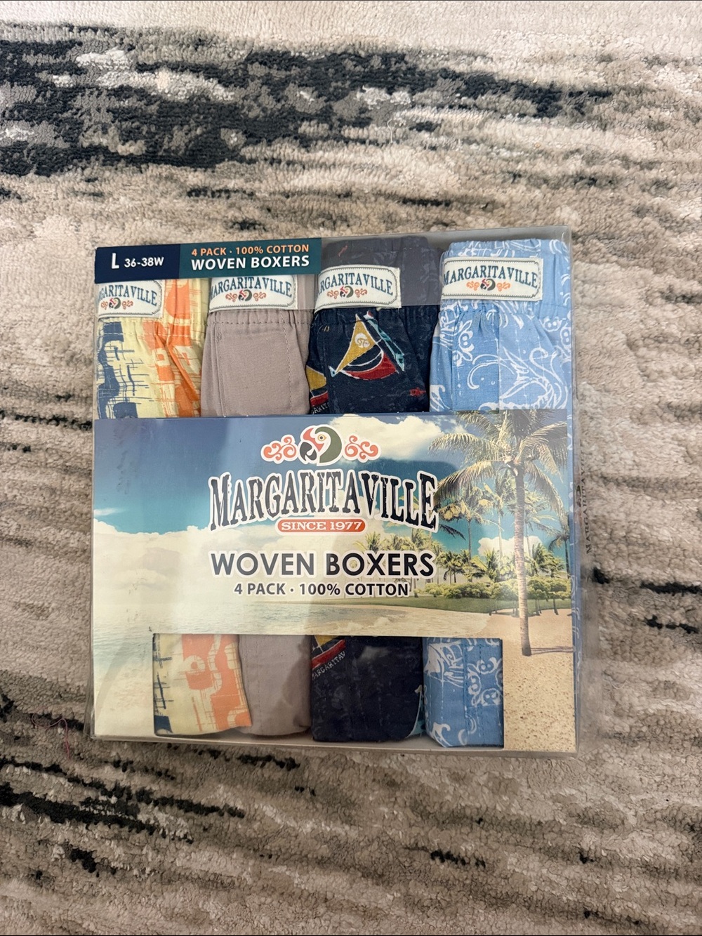 Margaritaville Men’s Woven Boxers 100% Cotton Size Large L